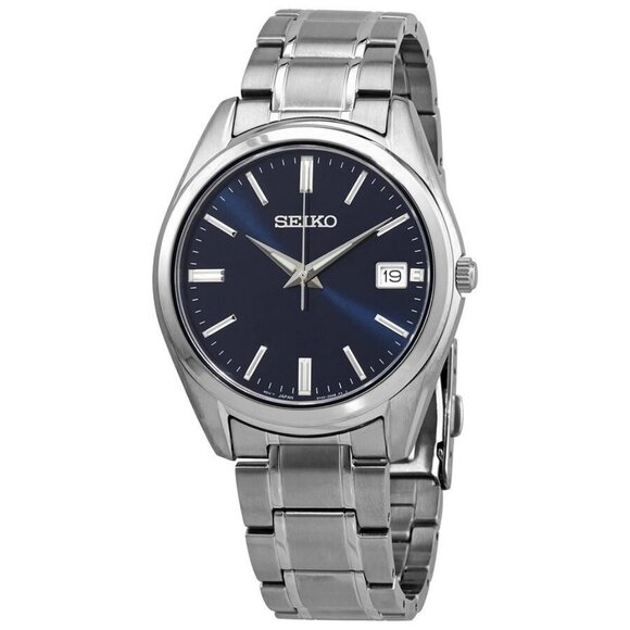 NWT Authentic Seiko Classic Quartz Blue Dial Men's Watch SUR309P1 - Picture 1 of 3
